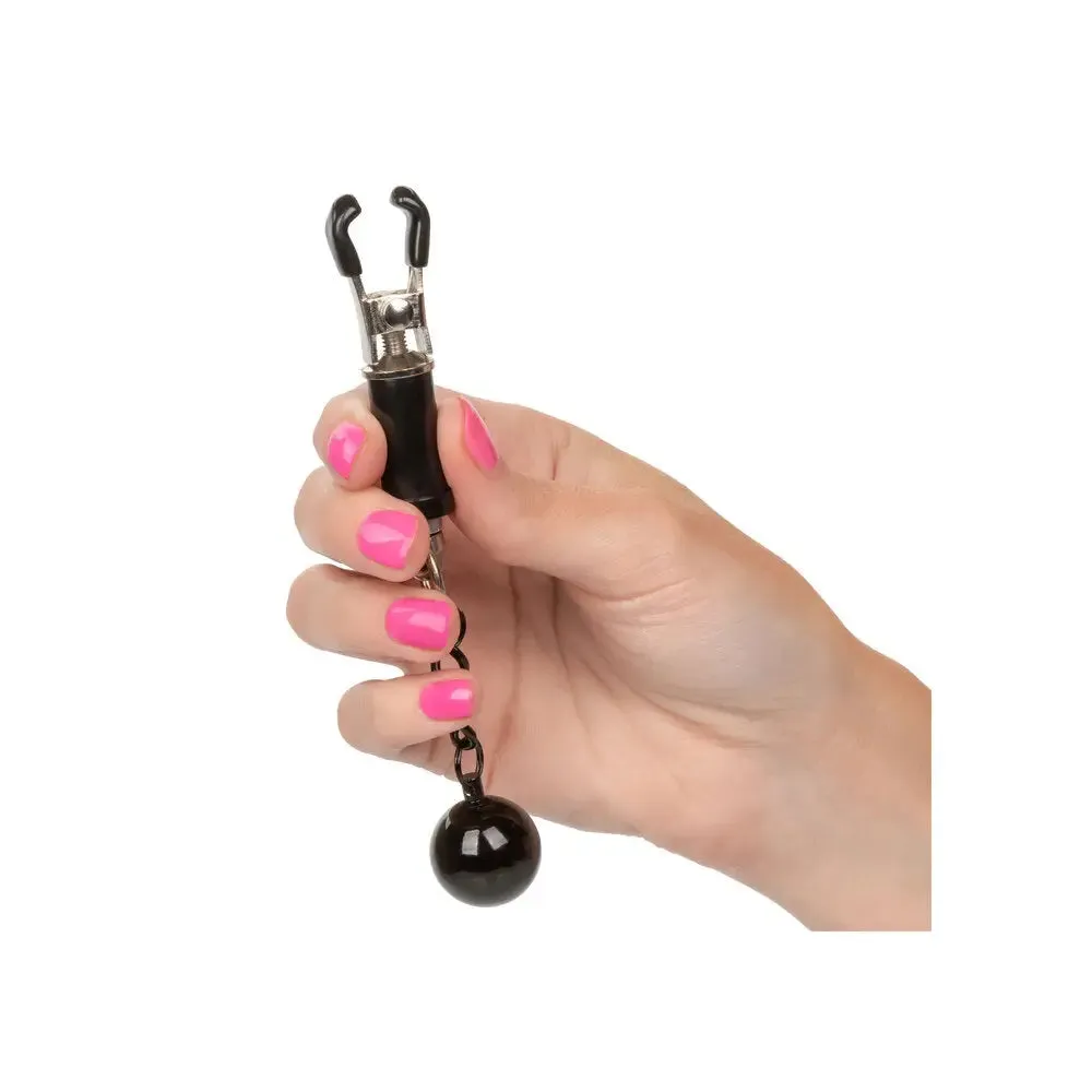 5-inch Colt Metal Black Weighted Twist Nipple Clamps