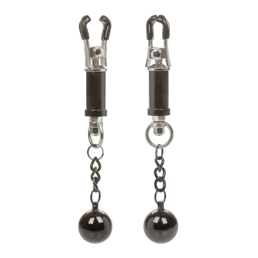 5-inch Colt Metal Black Weighted Twist Nipple Clamps