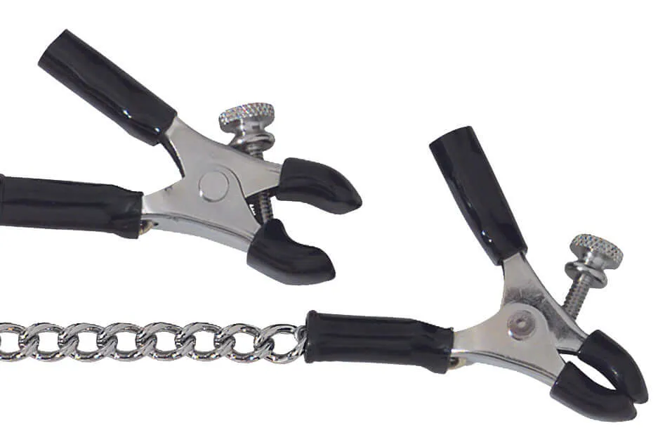 Adjustable Micro Pliers Nipple Clamps with Link Chain: Explore Exquisite Sensations