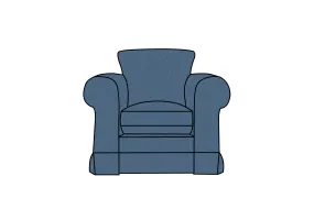 Albany | Club Chair Extra Loose Cover | Shaftesbury Blue