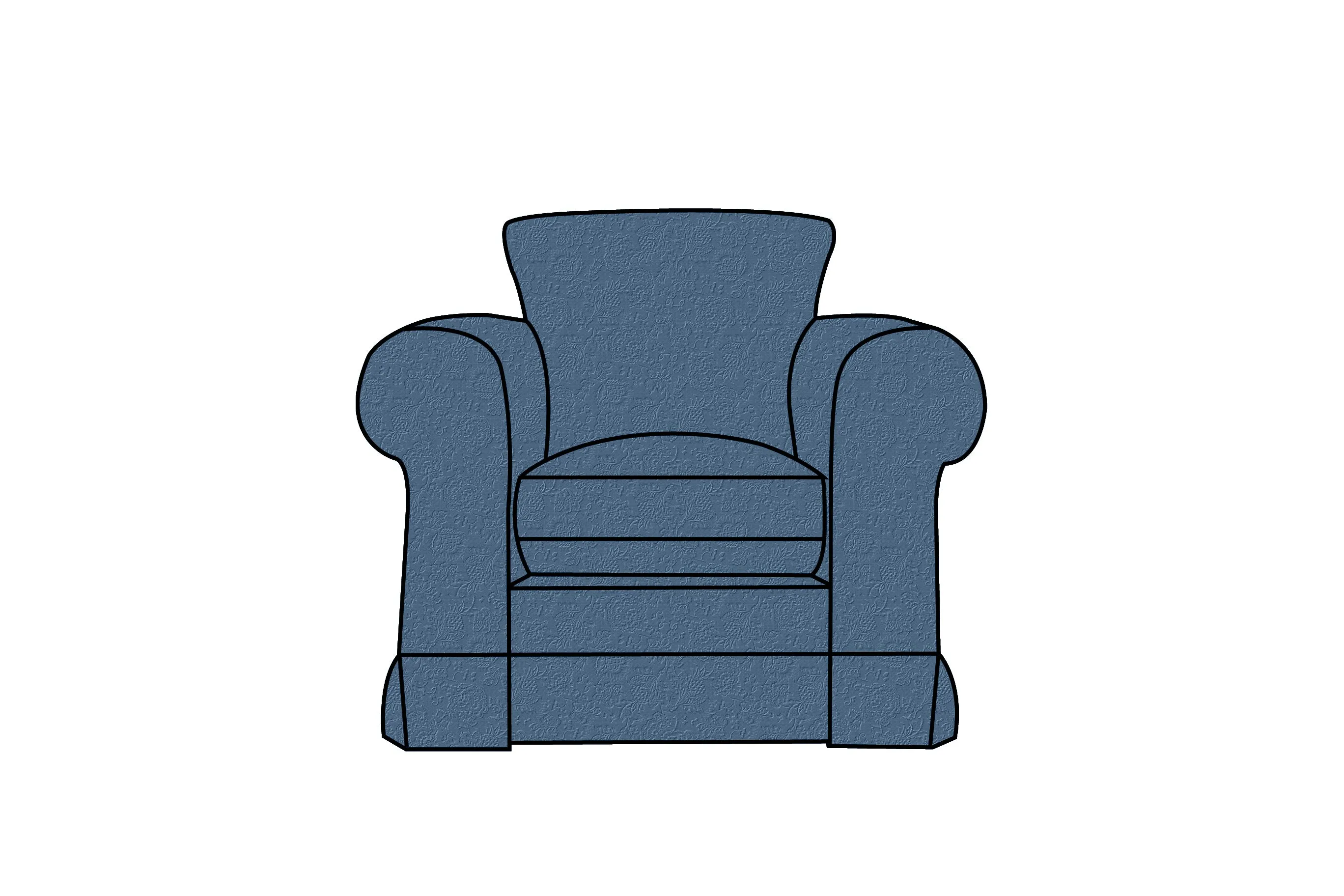 Albany | Club Chair Extra Loose Cover | Shaftesbury Blue