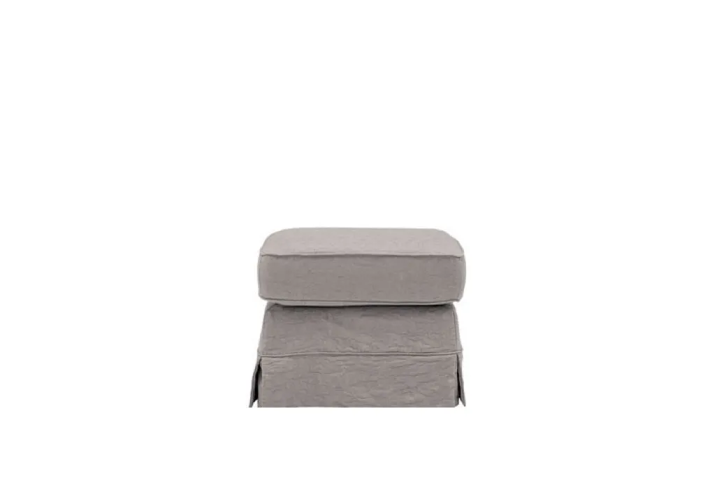 Albany | Footstool Extra Loose Cover | Kingston Light Grey