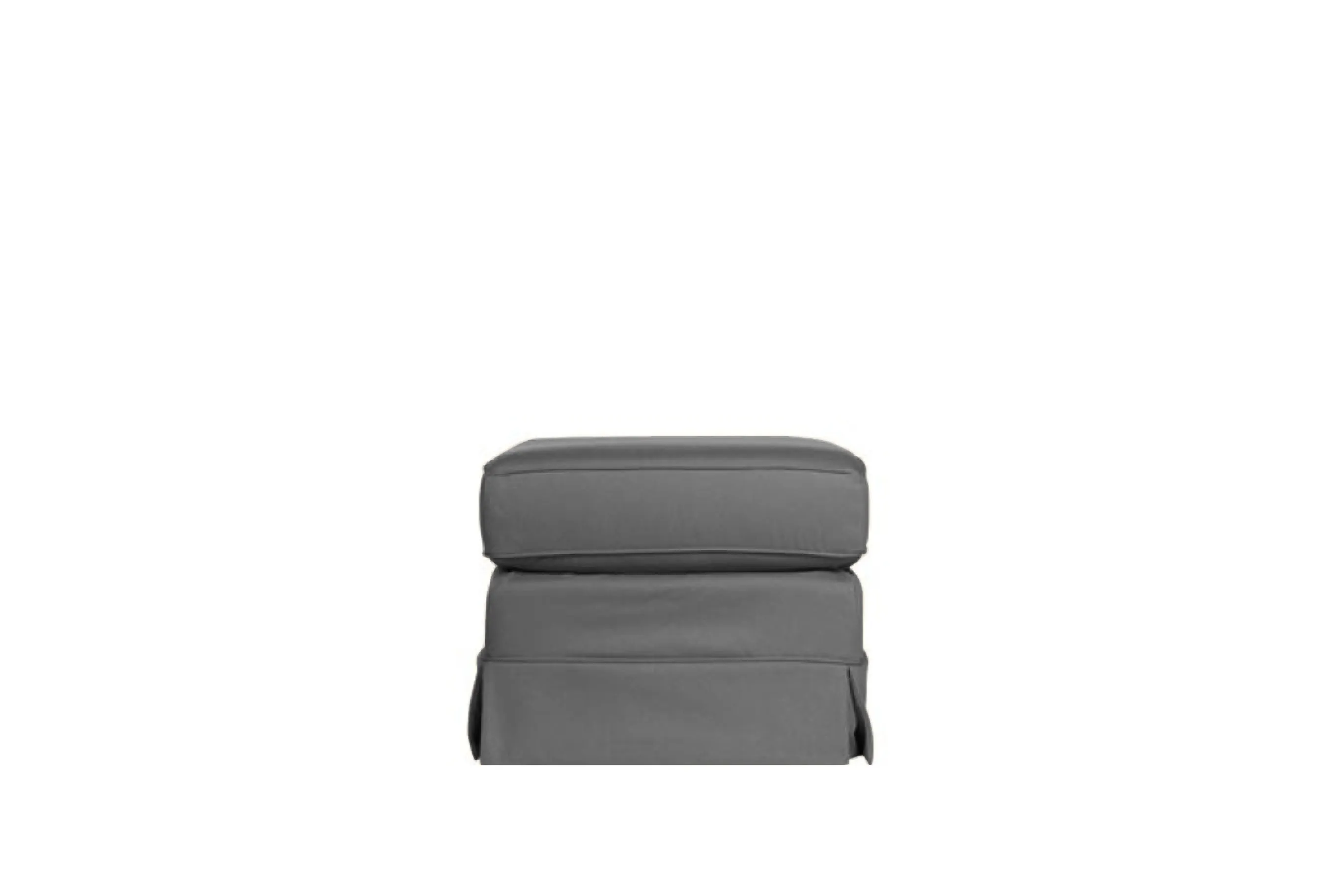 Albany | Footstool Extra Loose Cover | Miami Charcoal