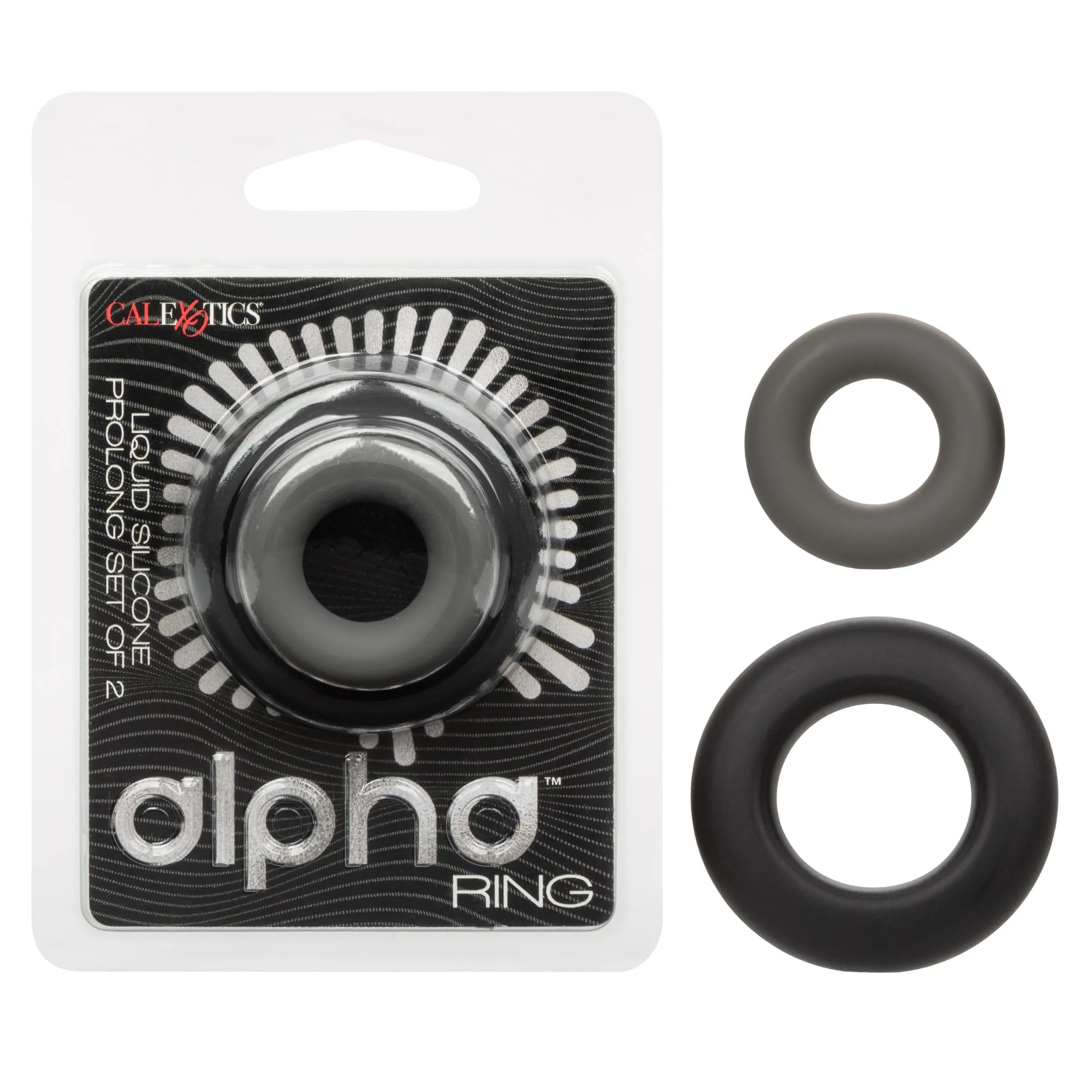 Alpha Liquid Silicone Prolong Set of 2 - Black/gray