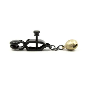 Black Nipple Clamps with Gold Bells