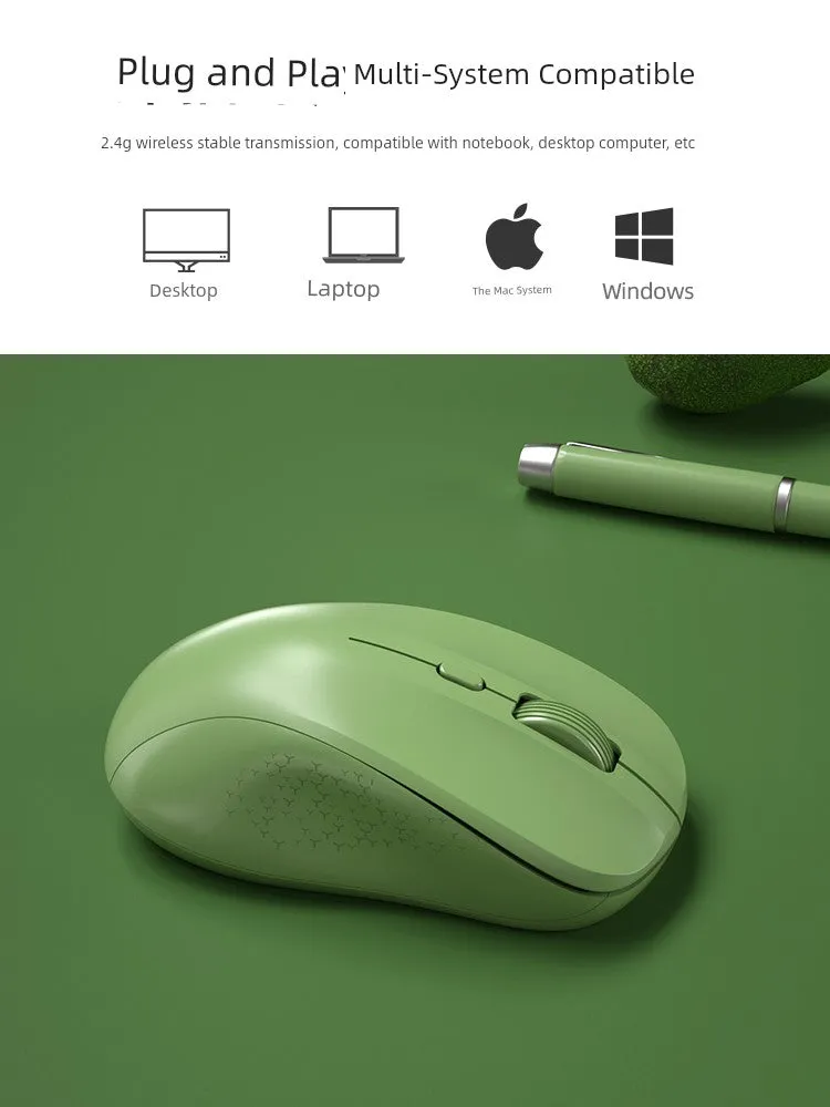 Bluetooth Girl Cute USB Battery Wireless Mouse