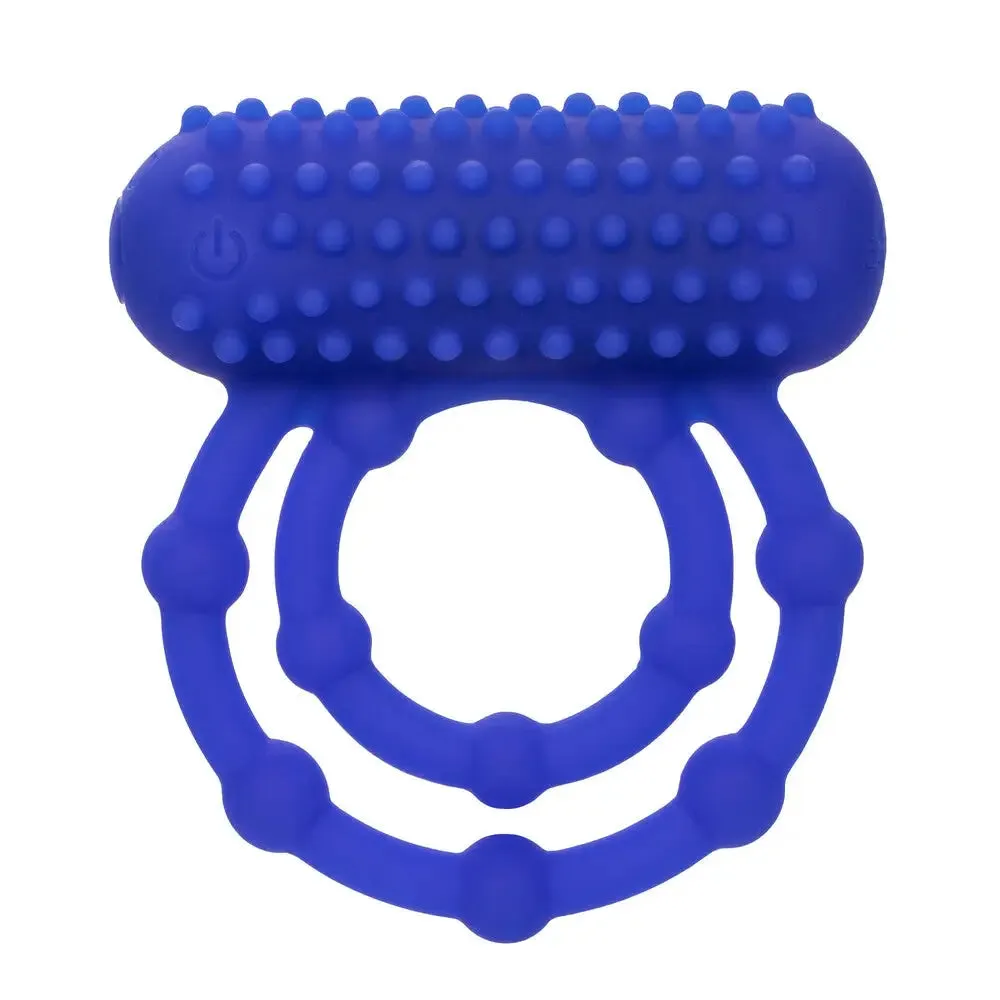 California Exotic Silicone Blue Stretchy Rechargeable Cock Ring