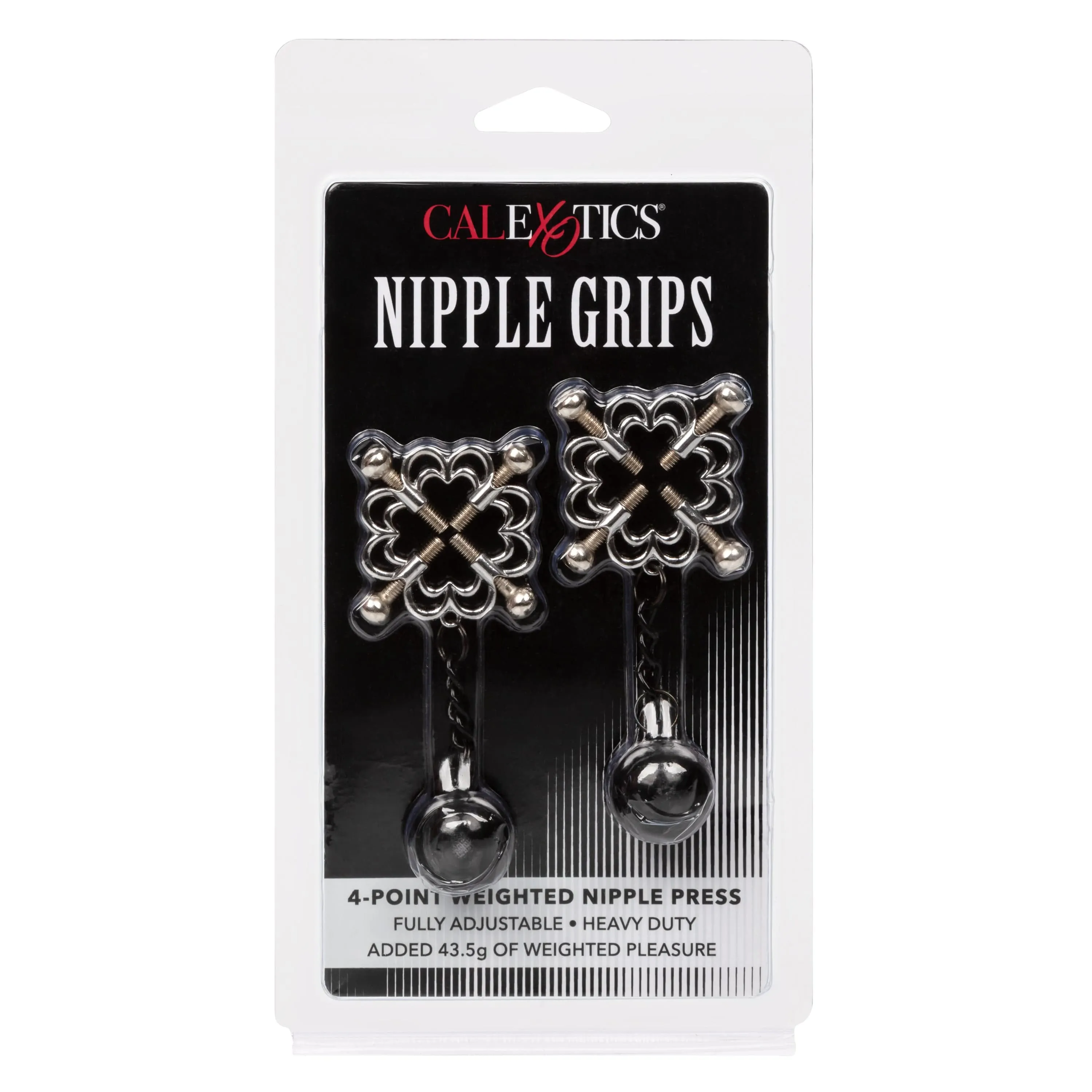 California Exotics - Nipple Grips 4 Point Weighted Nipple Press Clamps (Silver)