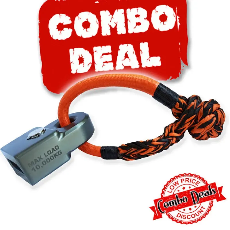 Carbon Offroad Winch Rope Thimble and Soft Shackle Bundle