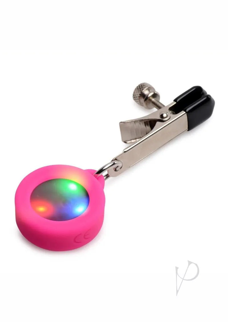 Charmed Light Up Nipple Clamps Pink