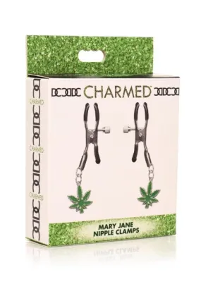 Charmed ''Mary Jane'' Nipple Clamps -Green/Silver