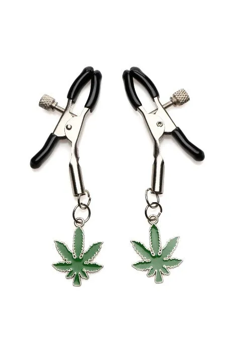 Charmed ''Mary Jane'' Nipple Clamps -Green/Silver