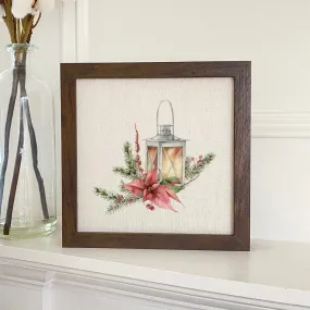 Christmas Lantern - Framed Sign