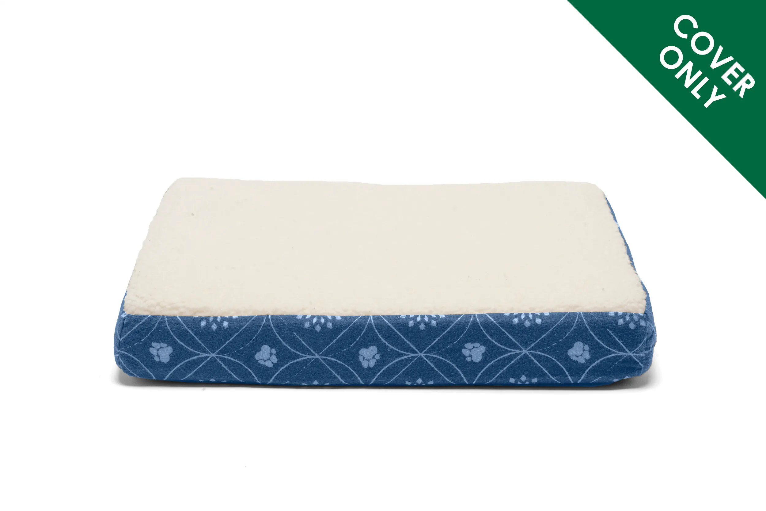 Deluxe Mattress Dog Bed - Paw Decor Print - Cover