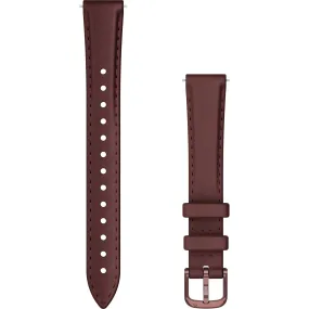 Garmin Lily® 2 Accessory Band, Leather, Dark Bronze/Mulberry