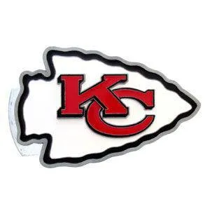 Kansas City Chiefs Large Hitch Cover Class II and Class III Metal Plugs