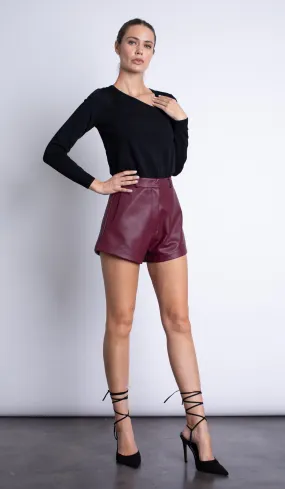 KARINA GRIMALDI - Alanna Vegan Leather Shorts