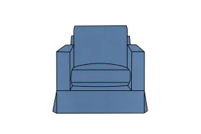 Kate | Armchair Extra Loose Cover | Capri Blue