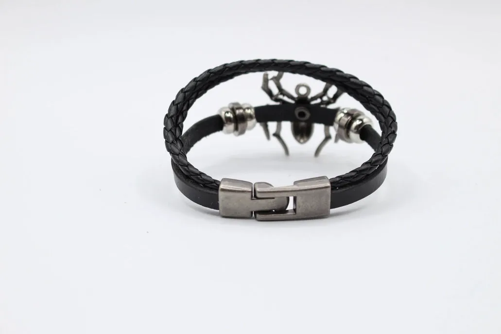 Leather Spider Bracelet #099