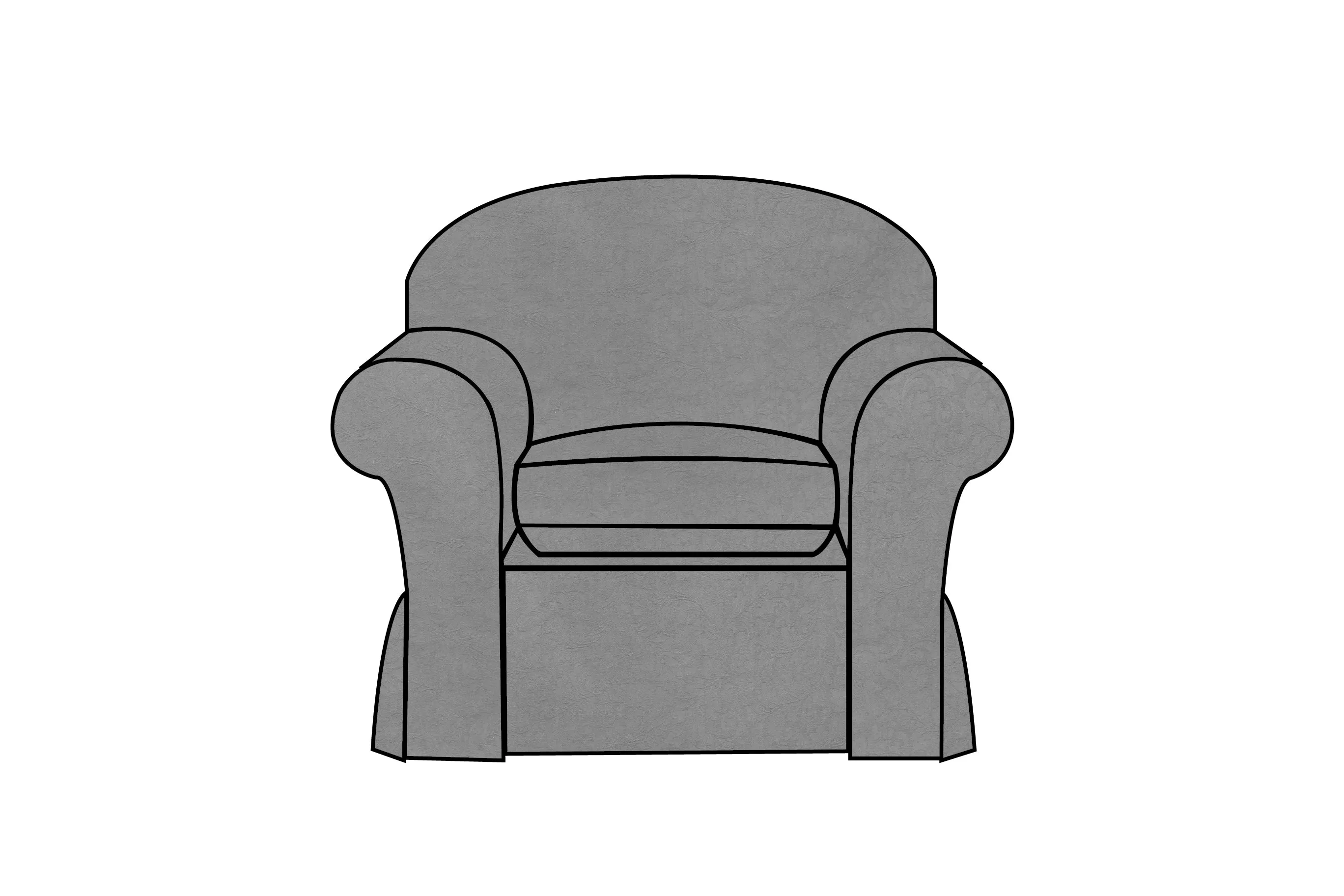 Madrid | Armchair Extra Loose Cover | Kingston Light Grey