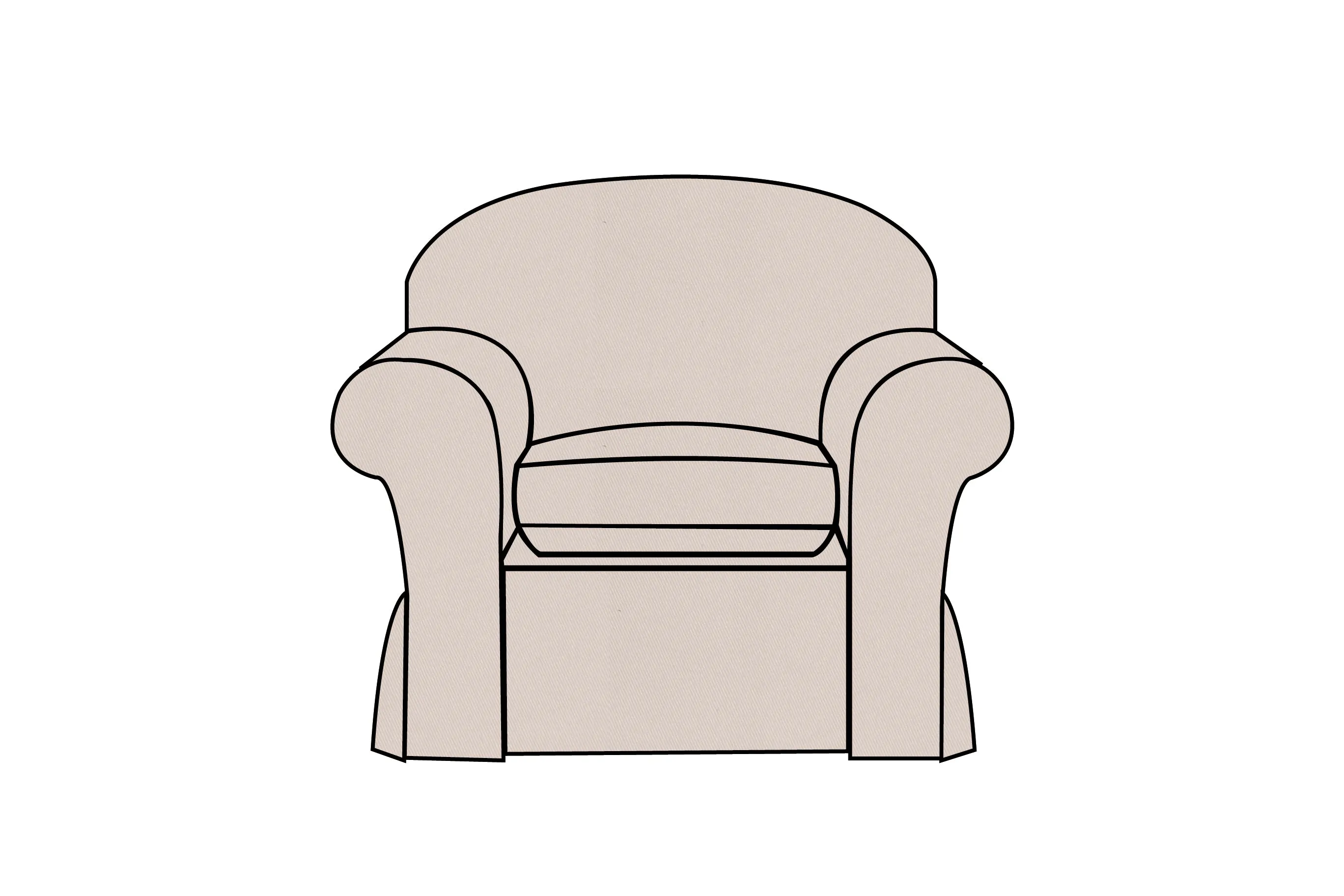 Madrid | Armchair Extra Loose Cover | Miami Oatmeal