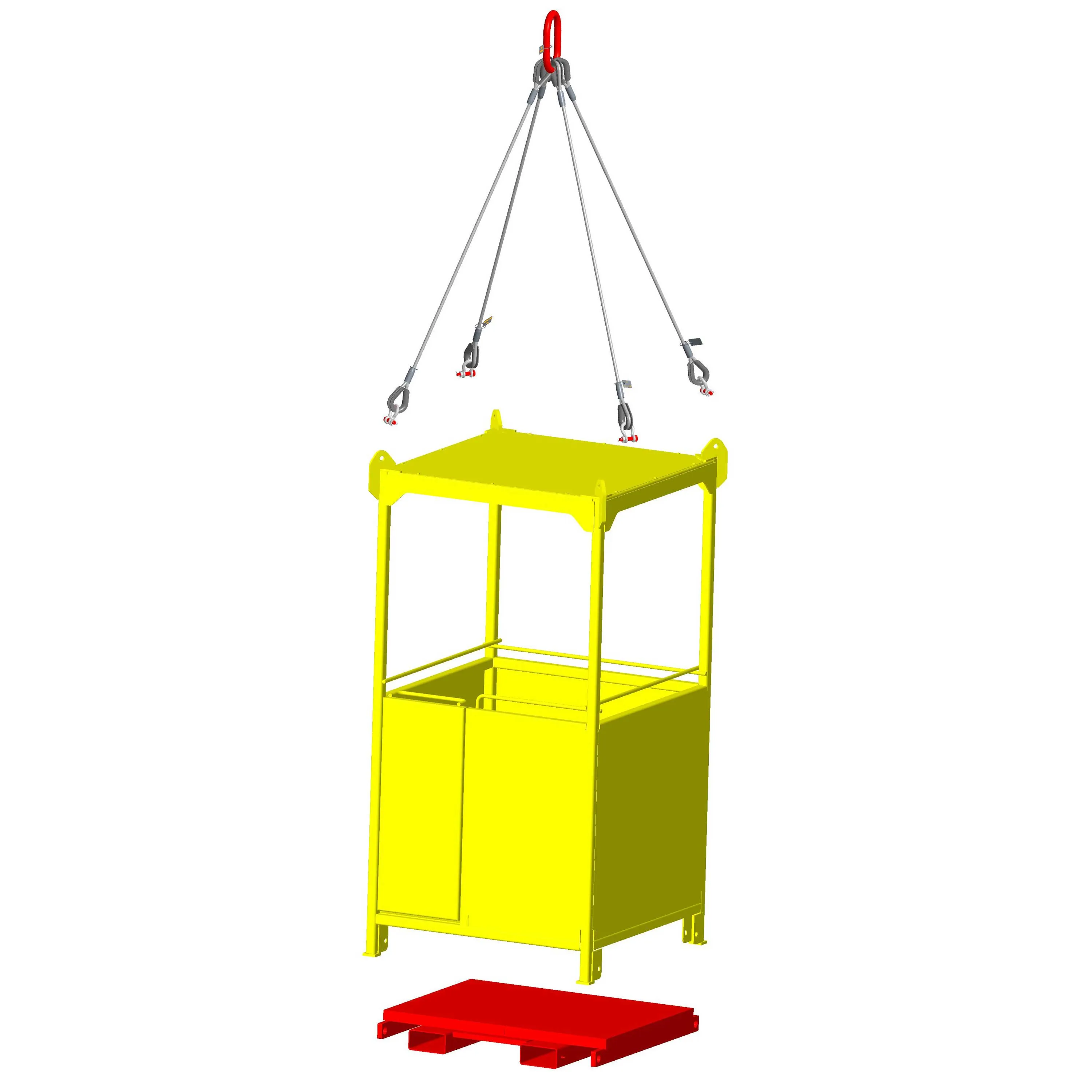 M&W 2000 lb. Personnel Lifting Basket with Test Weight & Suspension Bridle