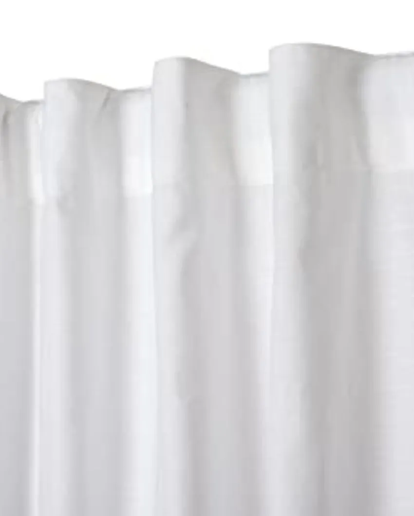 Modern Lines Design Cotton Window Curtains | Set Of 2