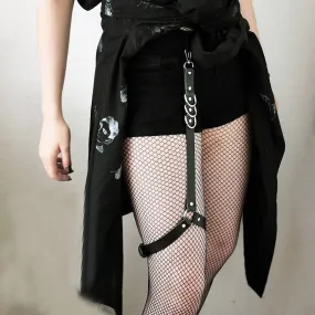 'My Curse' Black Goth Strap Garter