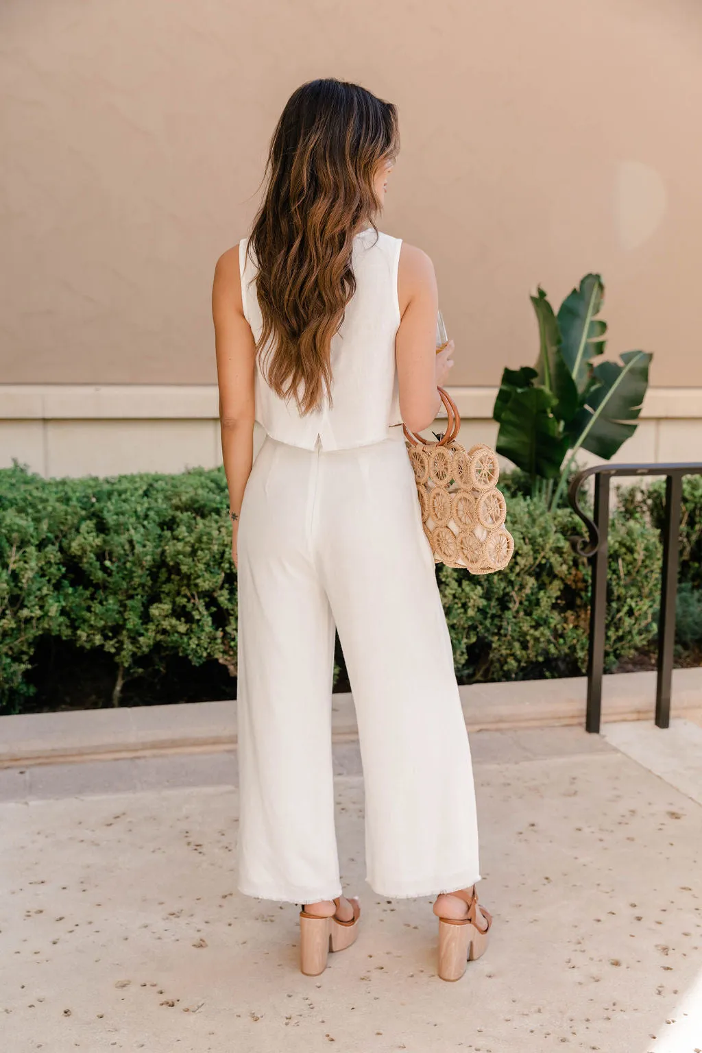 My Exciting News White Fringe Cropped Top FINAL SALE