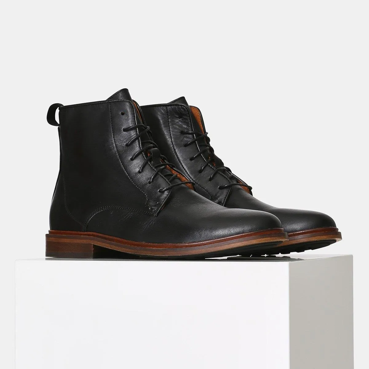 Ned Lace-Up Boot (Black)