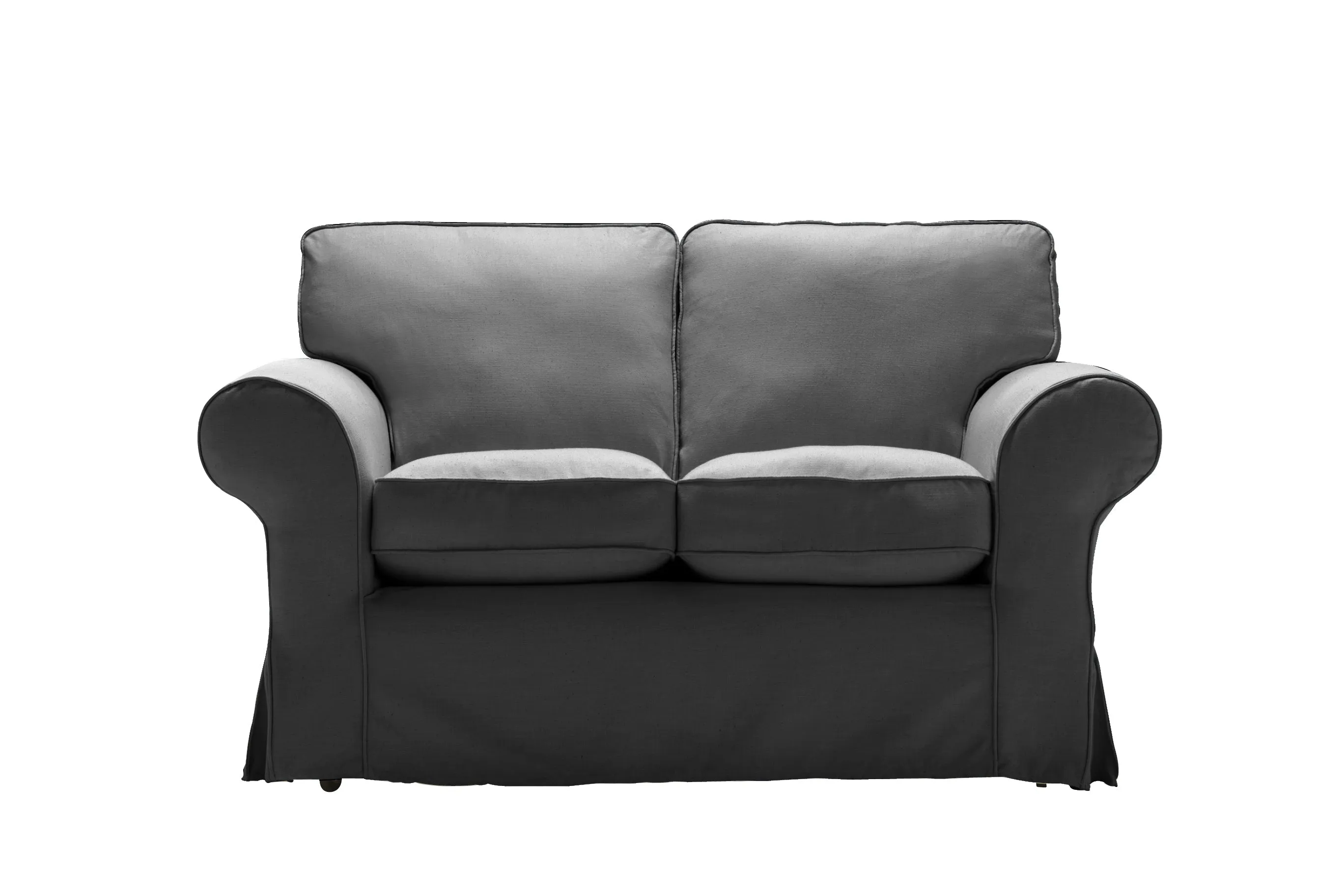 Newport | 2 Seater Extra Loose Cover | Capri Dark Grey