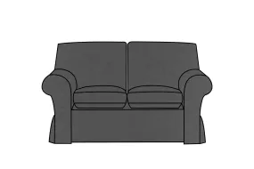 Newport | 2 Seater Extra Loose Cover | Capri Dark Grey