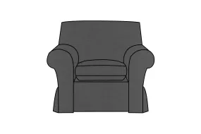 Newport | Armchair Extra Loose Cover | Capri Dark Grey