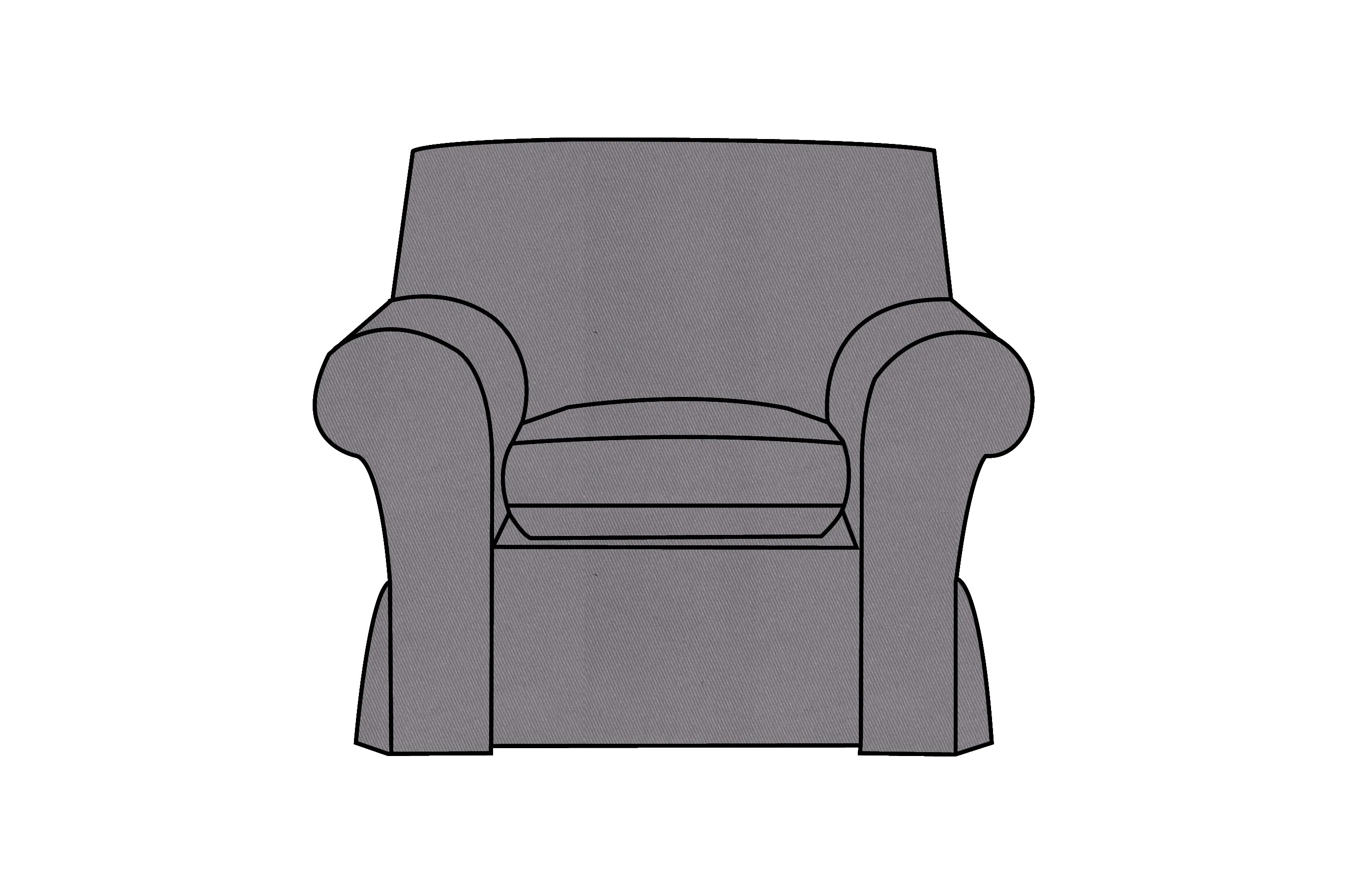 Newport | Armchair Extra Loose Cover | Miami Charcoal