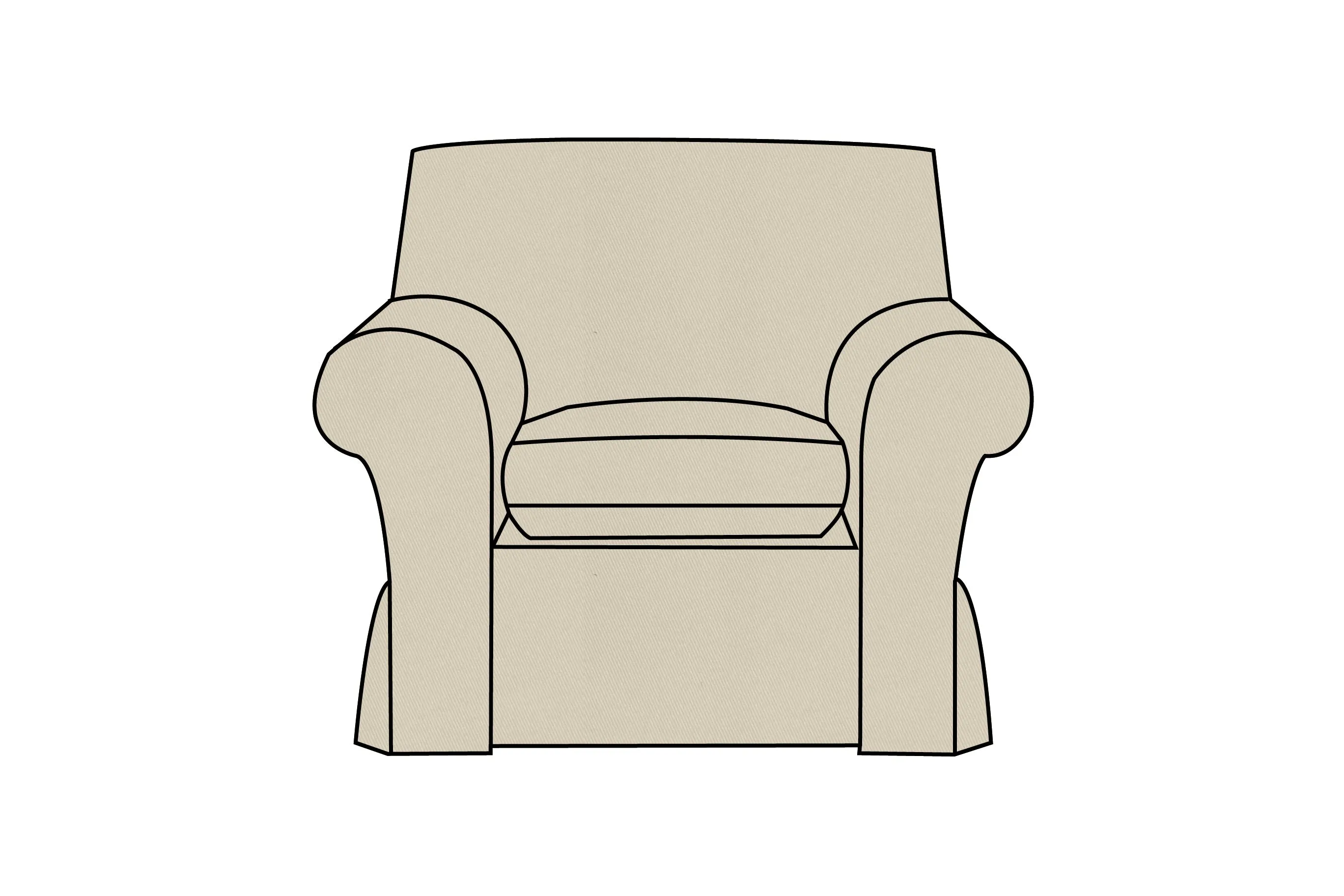 Newport | Armchair Extra Loose Cover | Miami Pewter