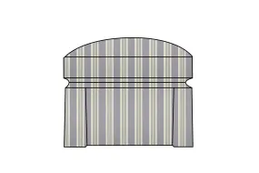 Newport | Footstool Extra Loose Cover | Capri Grey Stripe