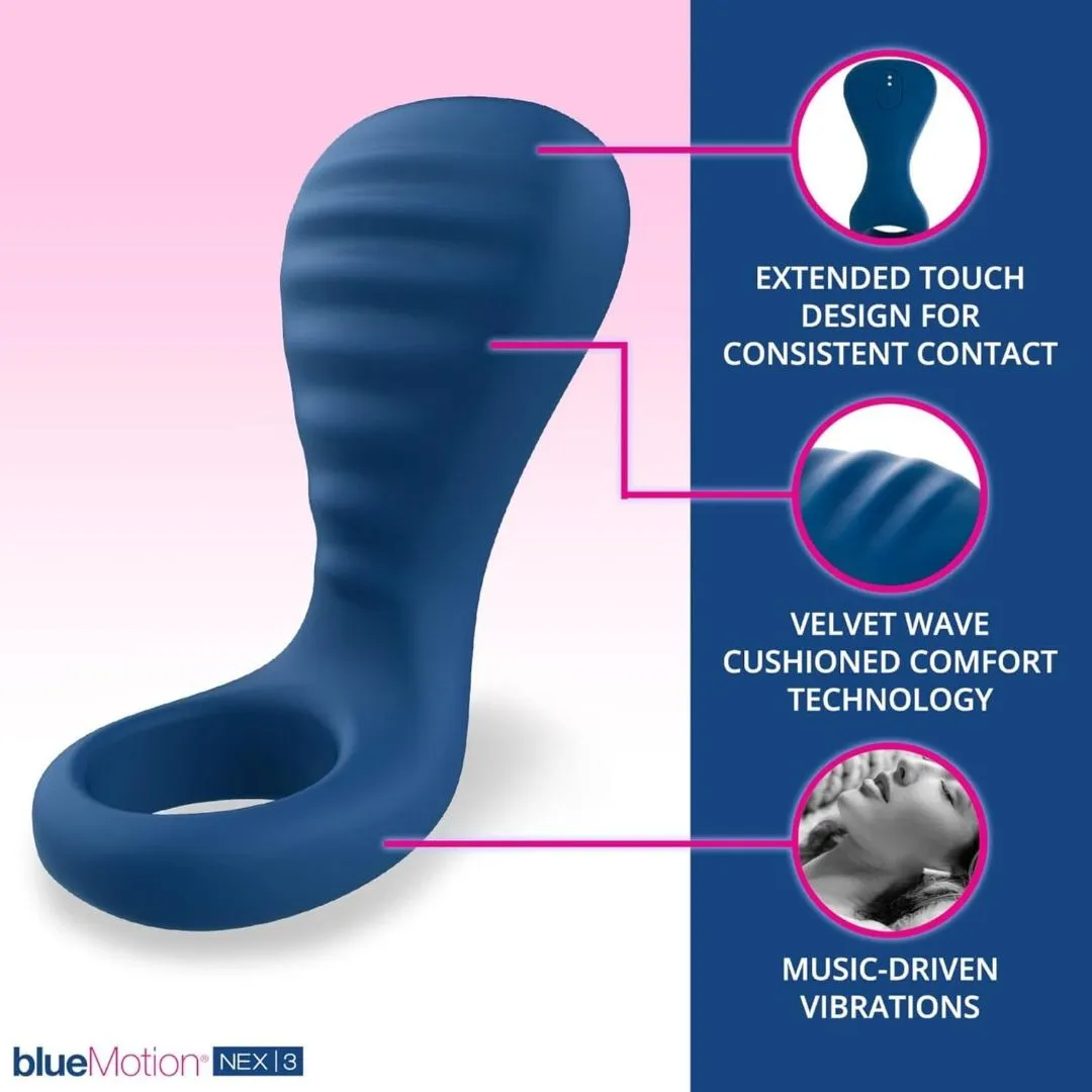 OhMiBod blueMotion NEX|3-Navy Blue Couple's Ring