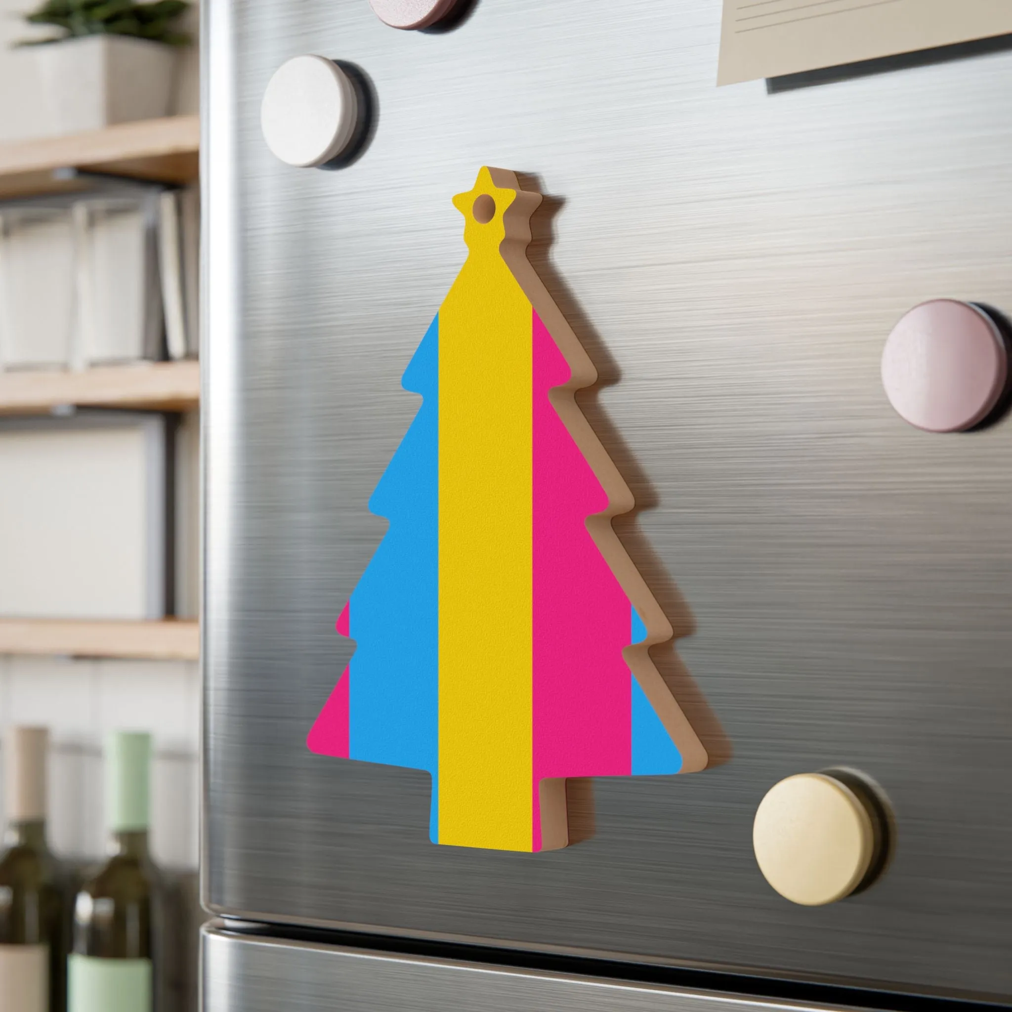 Pansexual Pride Wooden Ornaments - Fun Holiday Decor