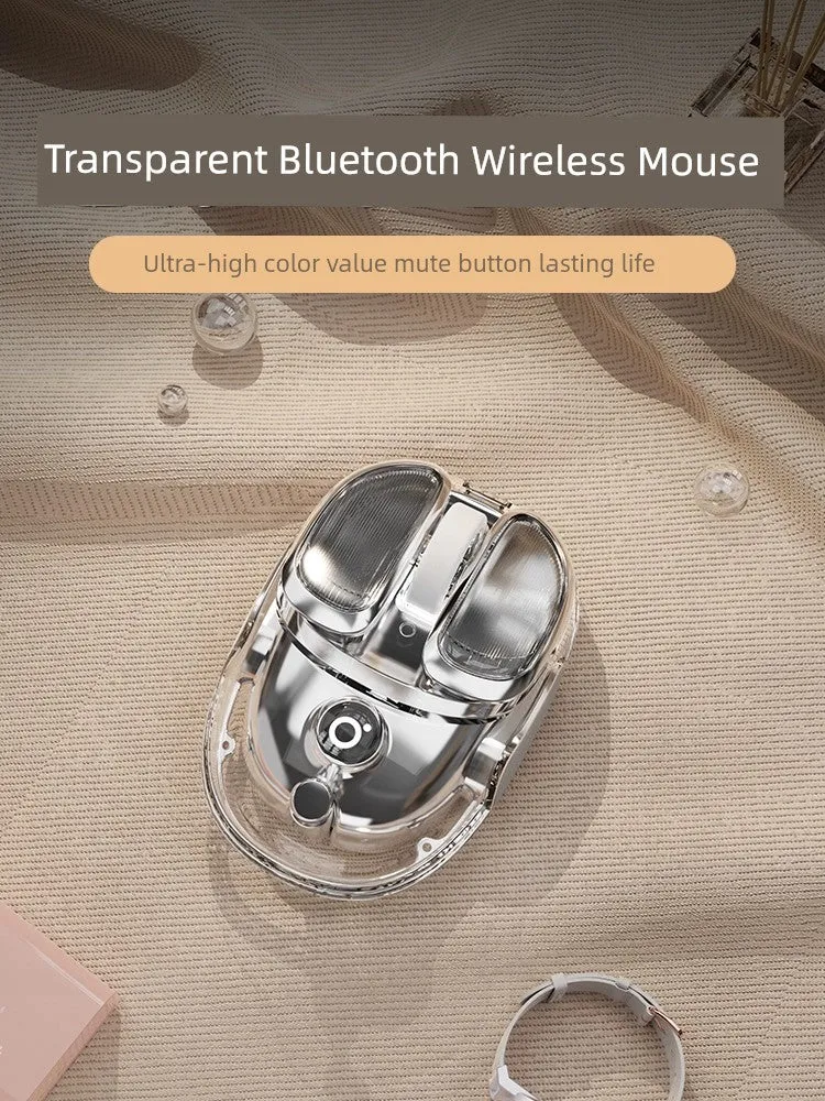 Pioneer Transparent Bluetooth Dual-Mode Wireless Mouse for Girls