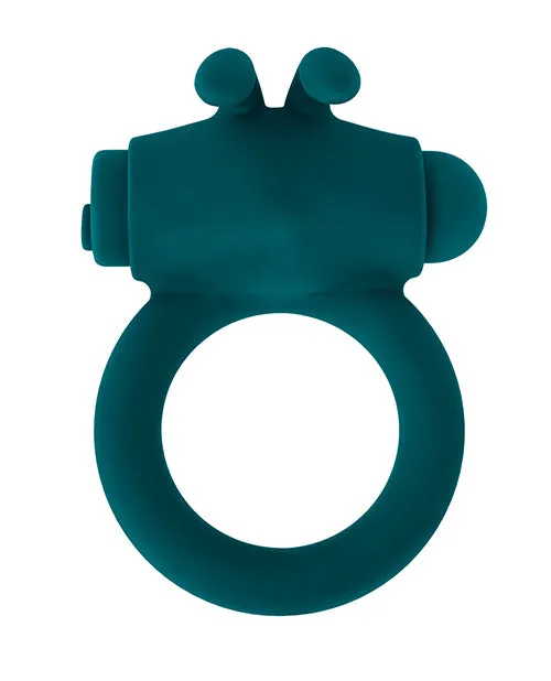 Playboy Pleasure Bunny Buzzer Cock Ring - Deep Teal