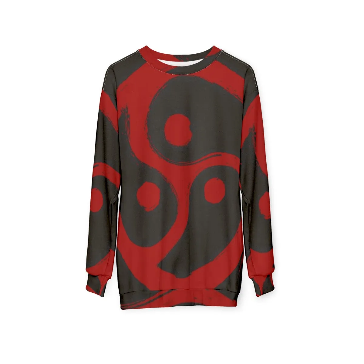 "Edgy Red BDSM Triskelion Grunge Sweatshirt"