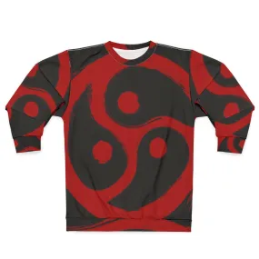 "Edgy Red BDSM Triskelion Grunge Sweatshirt"