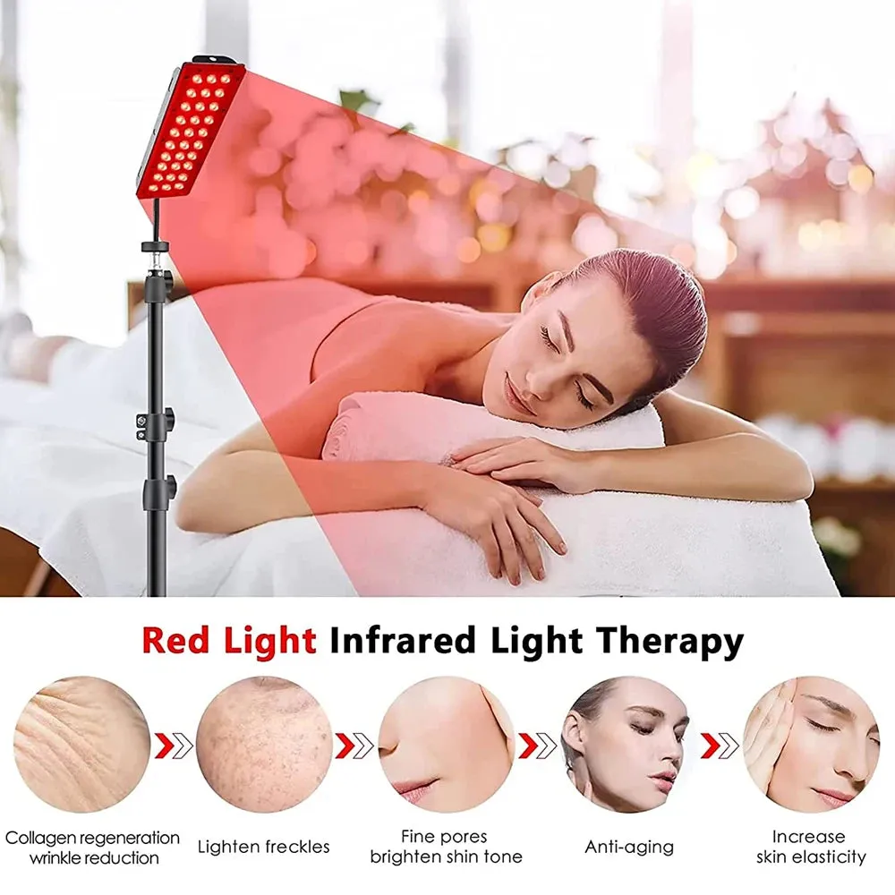 Red Light Therapy Device with Adjustable Stand Infrared Light Device for Body Pain Relief Skin Rejuvenation Weight Loss Machine