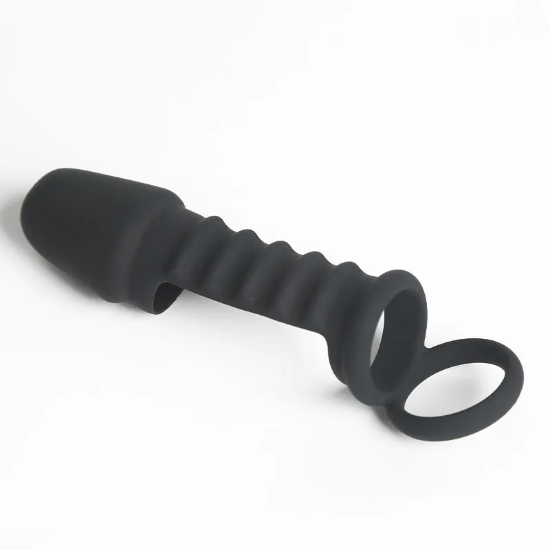 Silicone Cock Rings Penis Sleeve Sex Toys for Men - Dual Cockring Delay Ejaculation Trainer