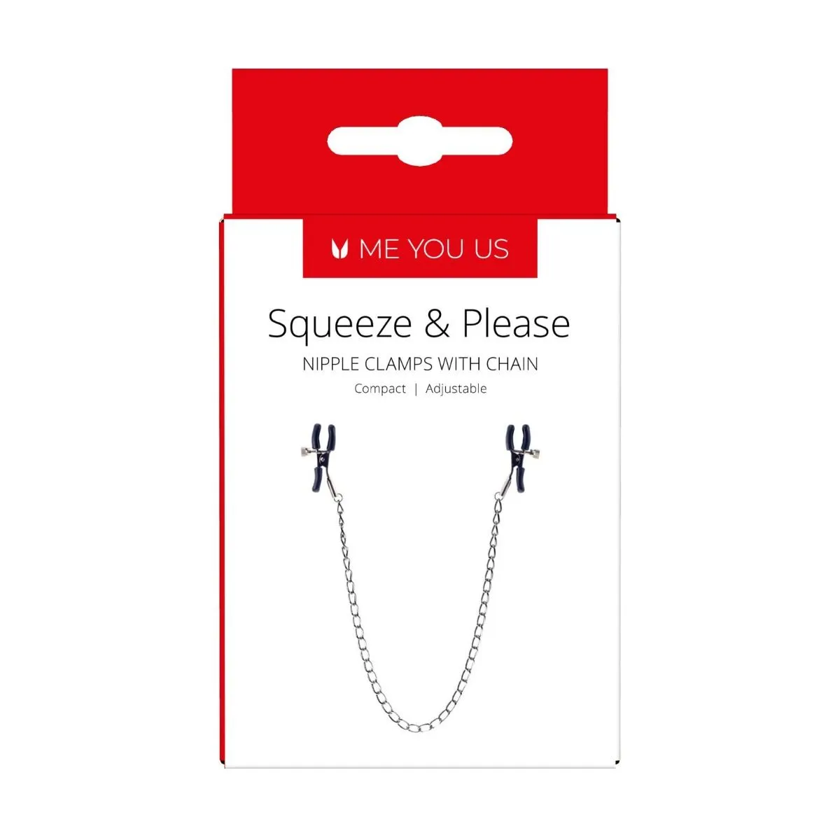 Squeeze And Please Nipple Clamps With Chain