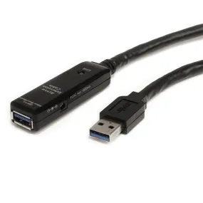 Startech.Com 32.8 Ft Active Usb 3.0 Extension Cable With Ac Power Adapter - Shielded - Male To Female Usb Usb 3.1 Gen 1