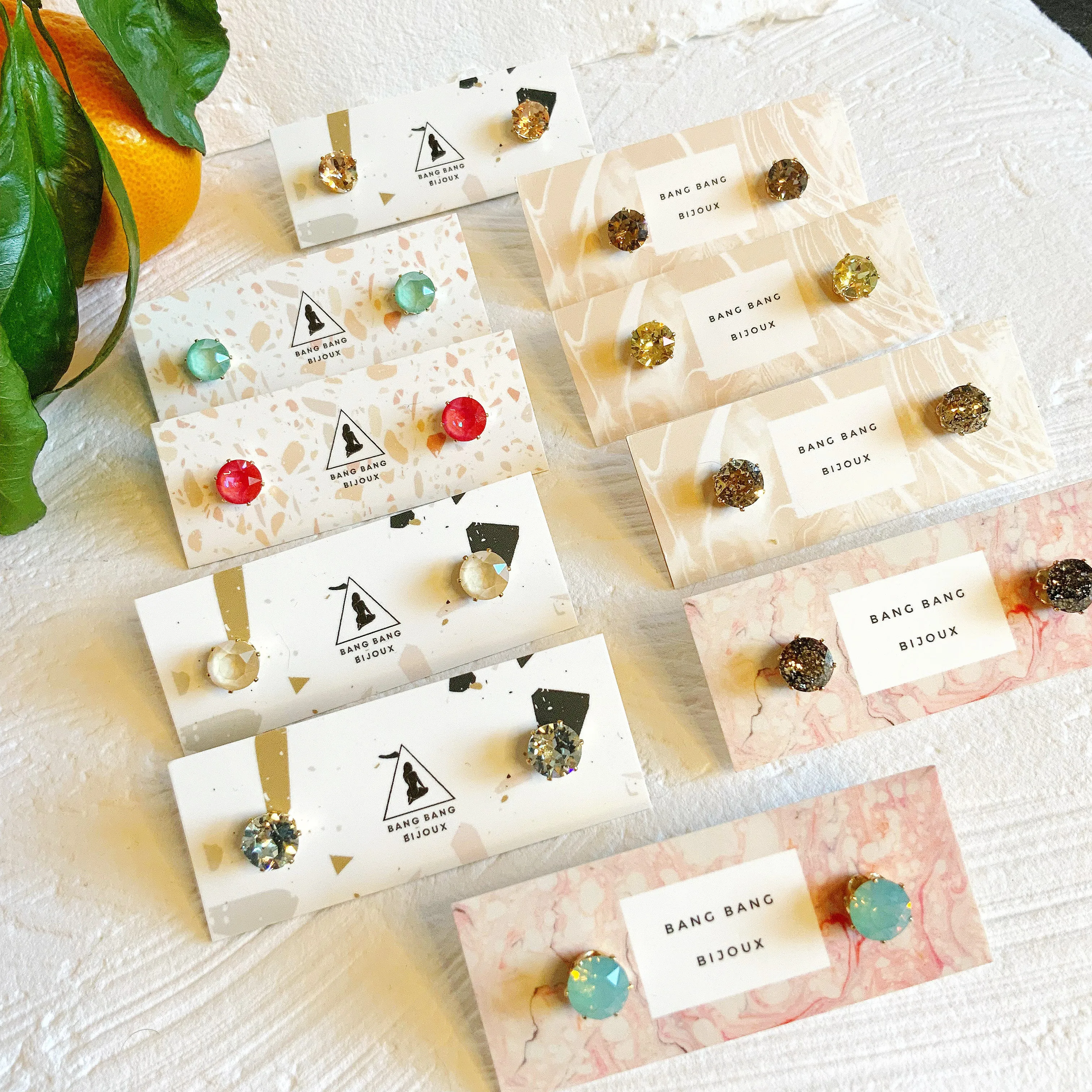 Swarovski 8mm Studs: Multiple Colour Options