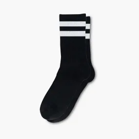 Women's Eco-Friendly Crew Socks | Black   White