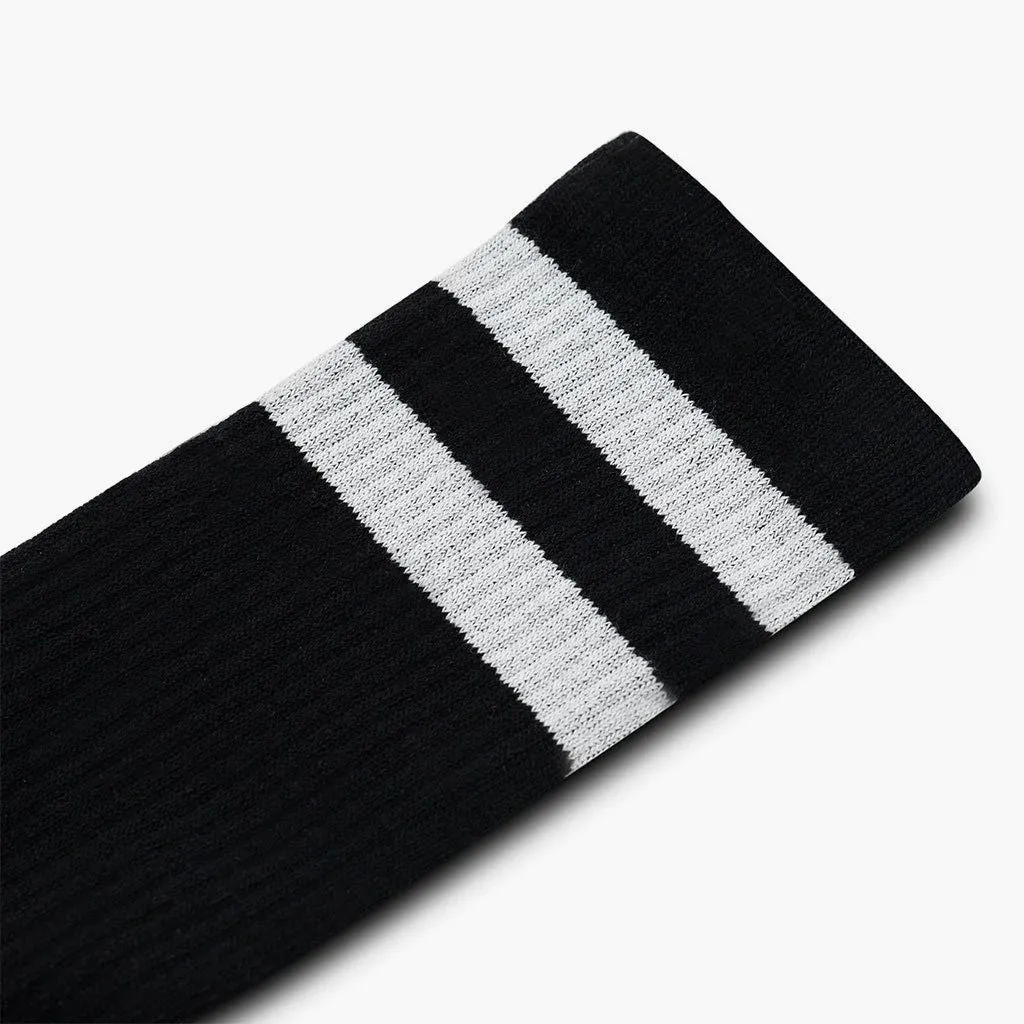 Women's Eco-Friendly Crew Socks | Black   White