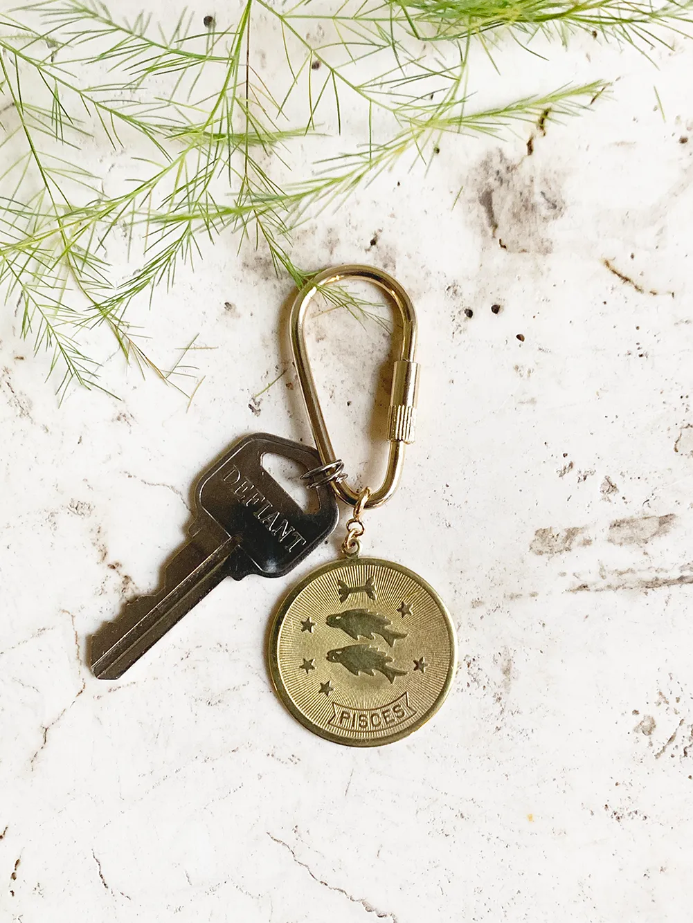 Zodiac Brass Keychain Options